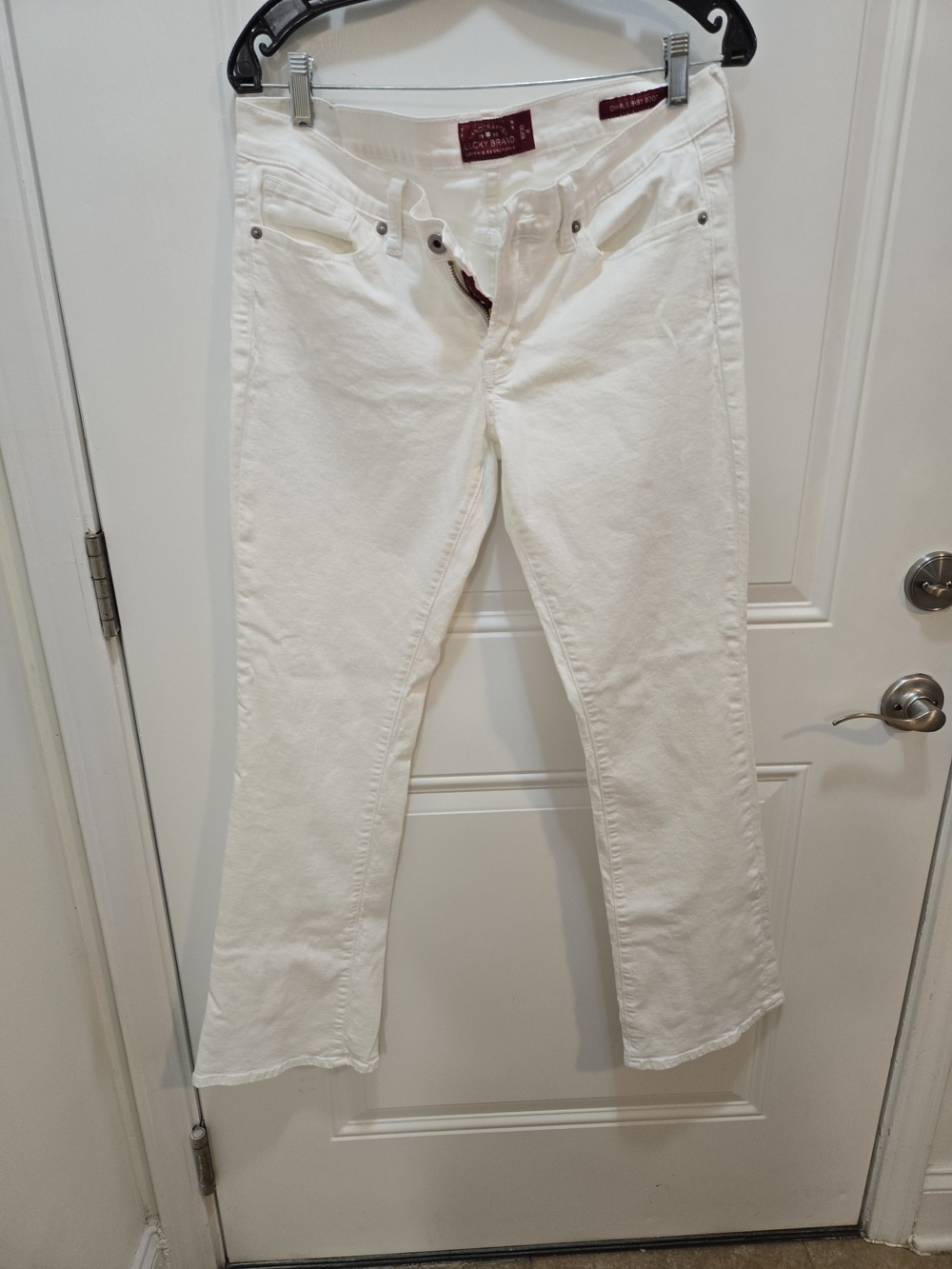 Lucky Brand White Bootcut Jeans with Subtle Flare